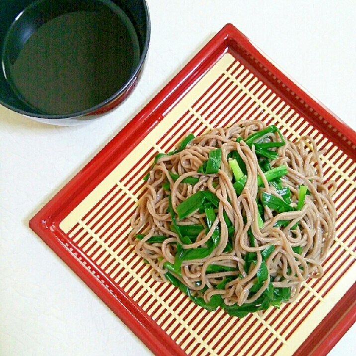 薬味なくても美味しい☆栃木☆ざるニラ蕎麦